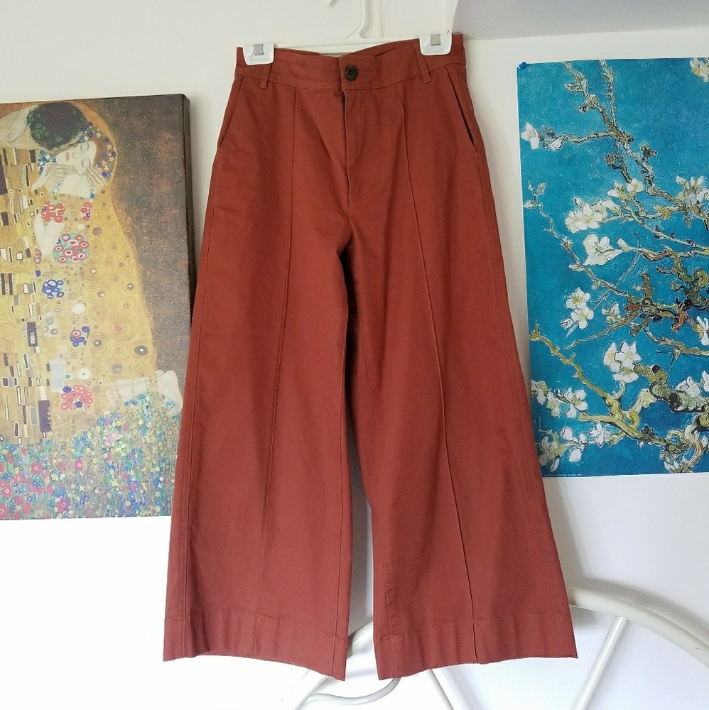 Madewell Langford Wide-leg Crop Pants Pintuck Ed.